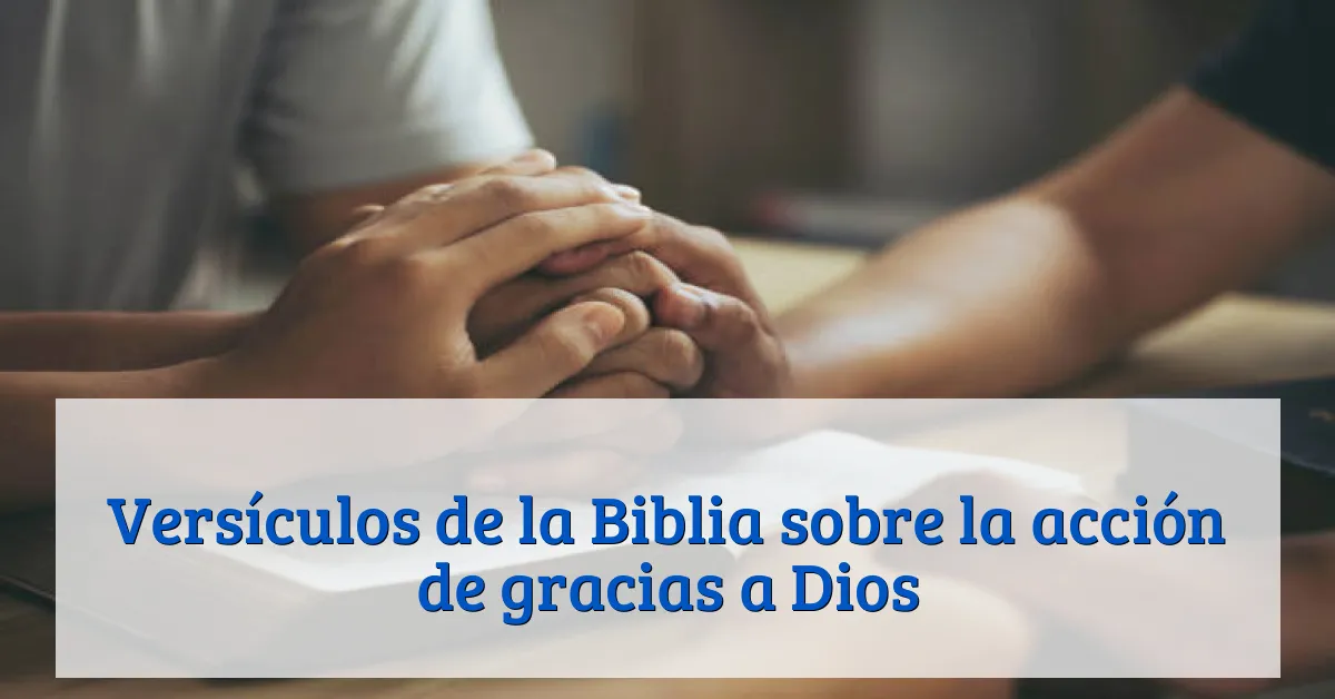 Versículos de la Biblia sobre la acción de gracias a Dios