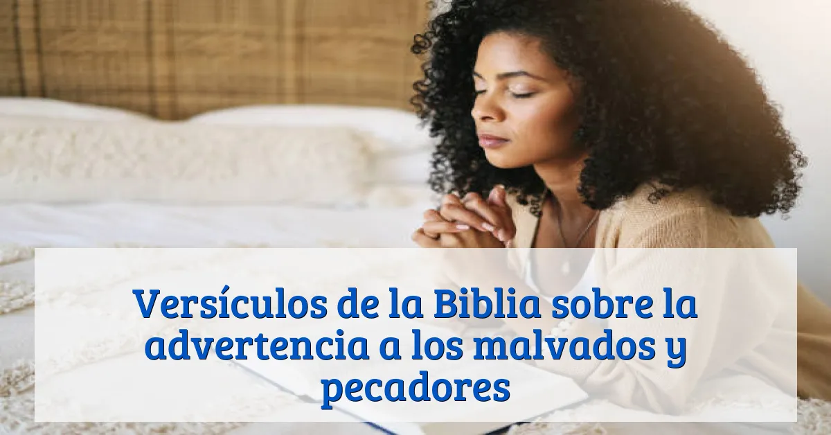 Versículos de la Biblia sobre la advertencia a los malvados y pecadores