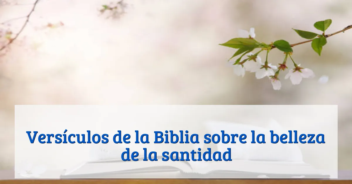 Versículos de la Biblia sobre la belleza de la santidad