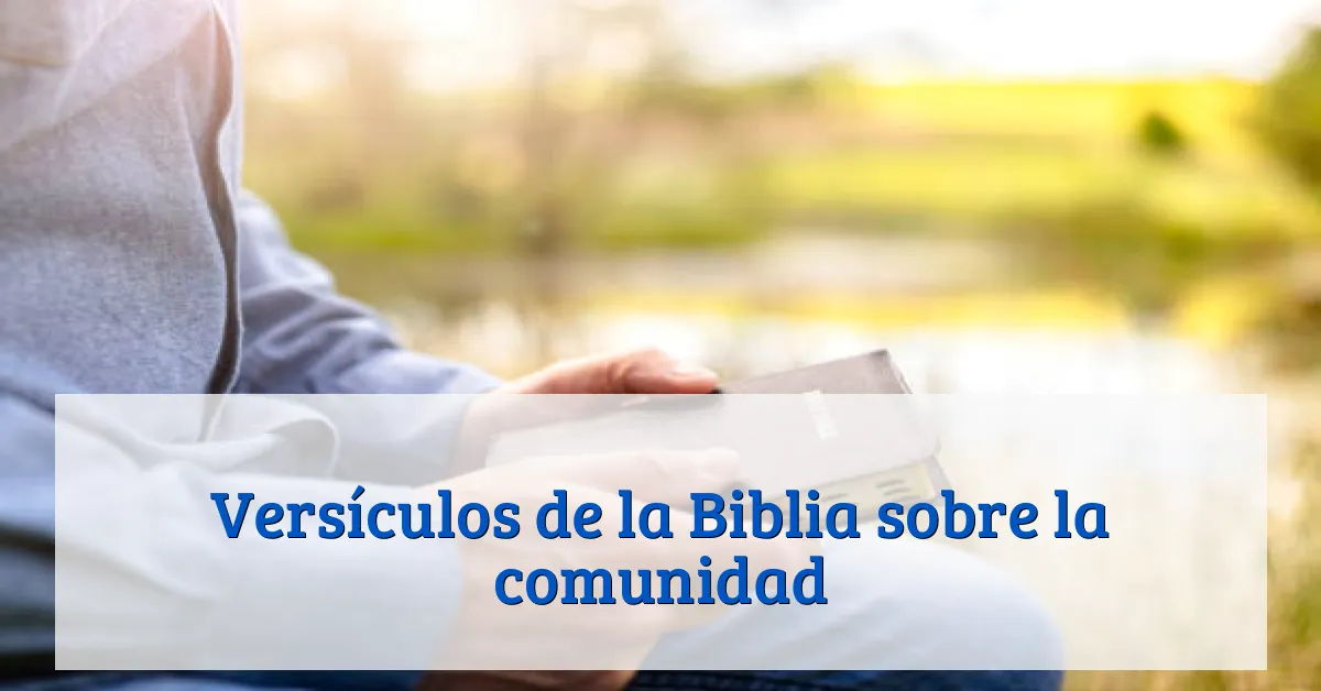 Versículos de la Biblia sobre la comunidad