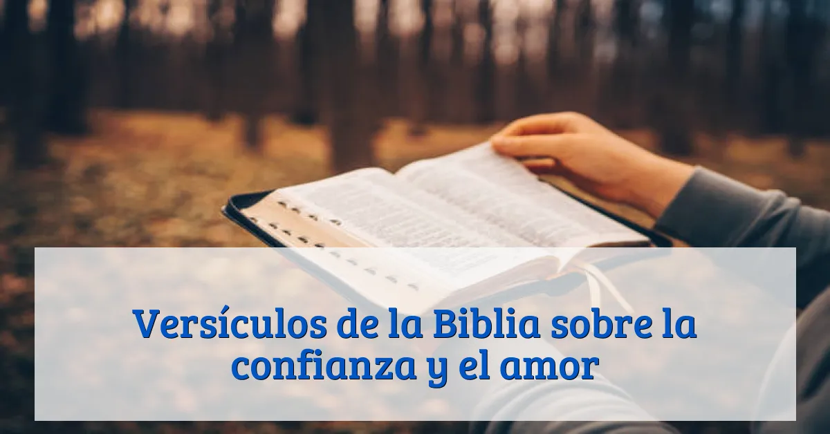 Versículos de la Biblia sobre la confianza y el amor