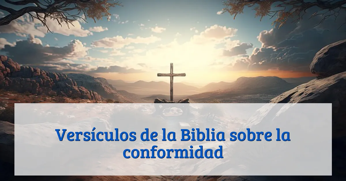 Versículos de la Biblia sobre la conformidad
