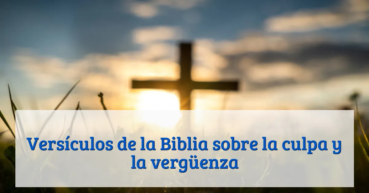 Versículos de la Biblia sobre la culpa y la vergüenza