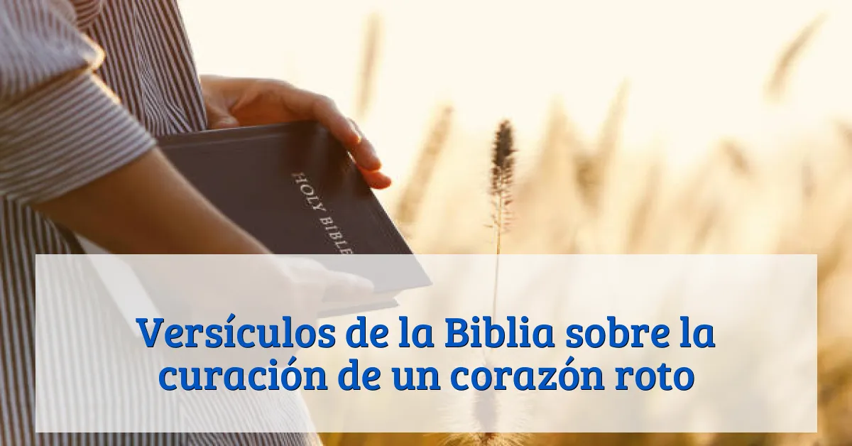 Versículos de la Biblia sobre la curación de un corazón roto
