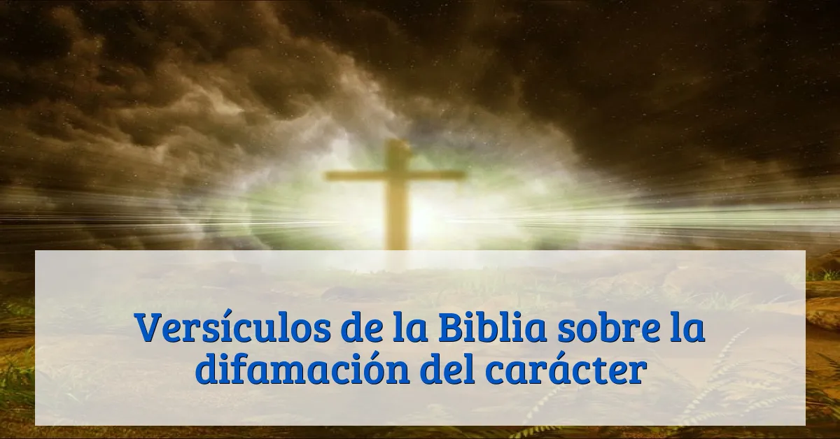 Versículos de la Biblia sobre la difamación del carácter