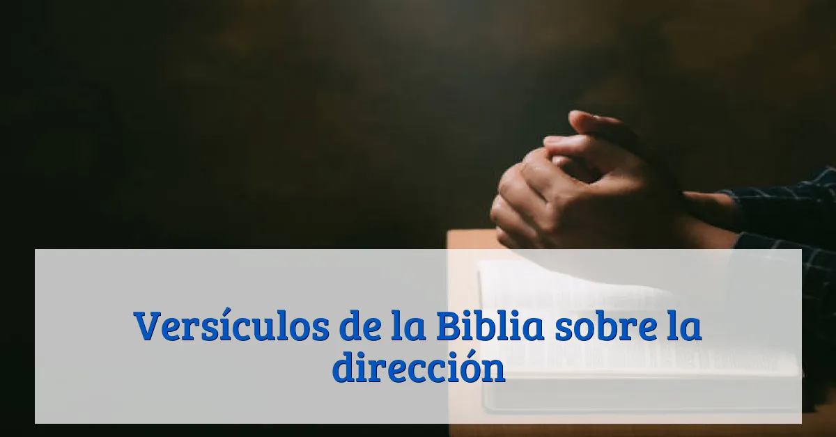 Versículos de la Biblia sobre la dirección