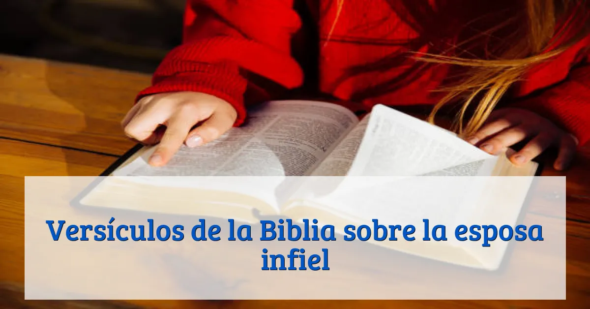 Versículos de la Biblia sobre la esposa infiel