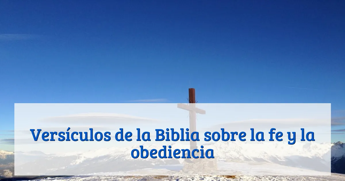Versículos de la Biblia sobre la fe y la obediencia