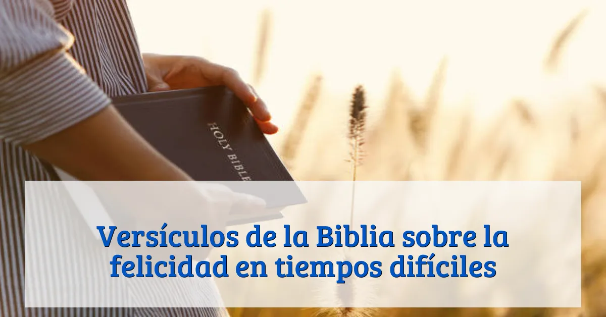 Versículos de la Biblia sobre la felicidad en tiempos difíciles