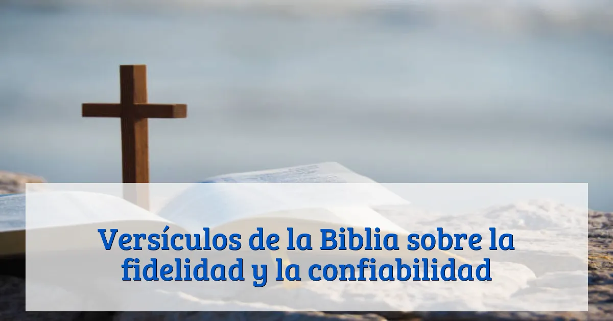 Versículos de la Biblia sobre la fidelidad y la confiabilidad