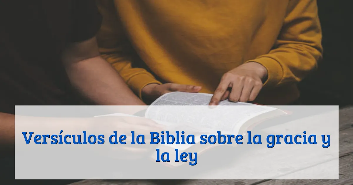 Versículos de la Biblia sobre la gracia y la ley