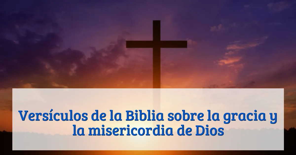 Versículos de la Biblia sobre la gracia y la misericordia de Dios
