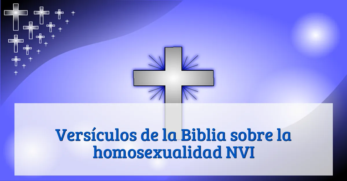 Versículos de la Biblia sobre la homosexualidad NVI