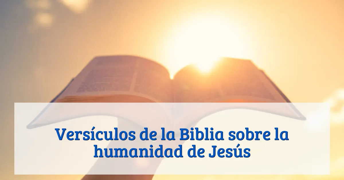 Versículos de la Biblia sobre la humanidad de Jesús