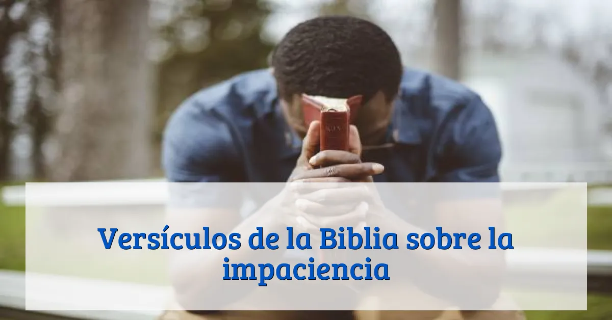 Versículos de la Biblia sobre la impaciencia