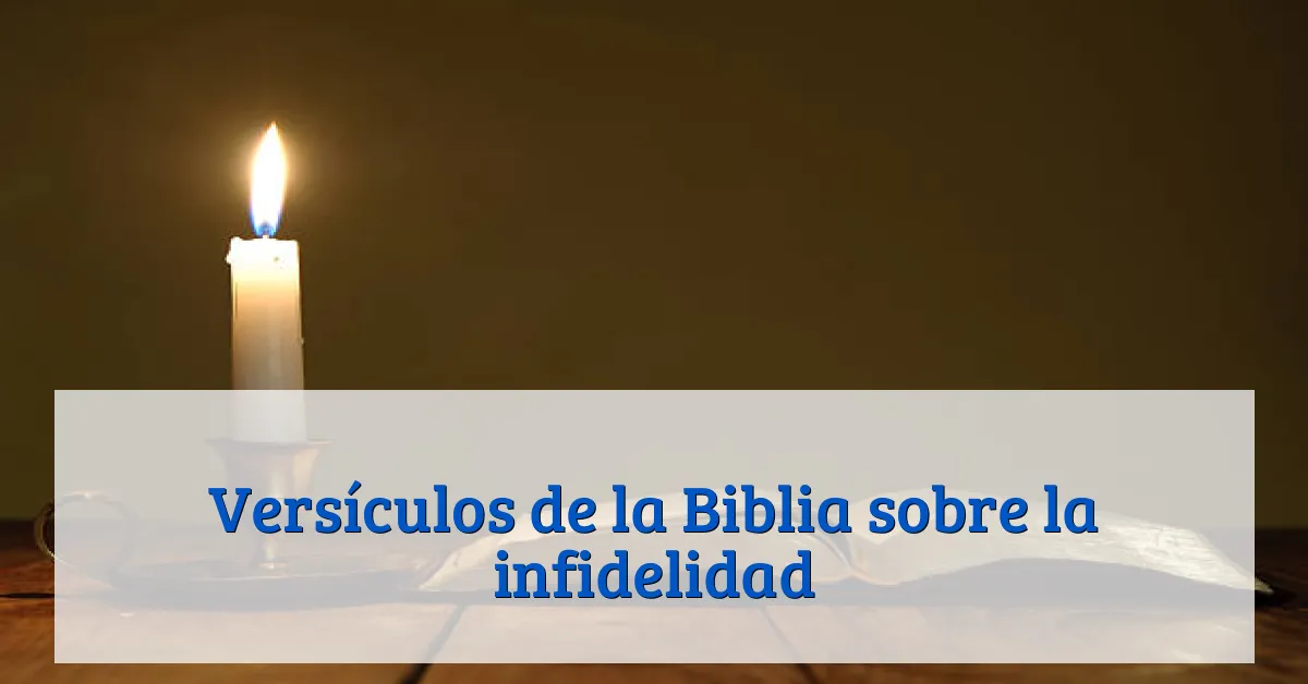 Versículos de la Biblia sobre la infidelidad