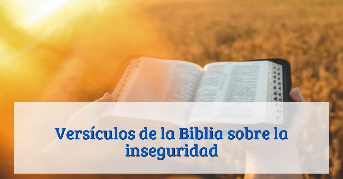 Versículos de la Biblia sobre la inseguridad