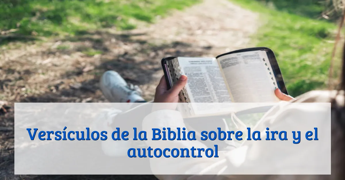 Versículos de la Biblia sobre la ira y el autocontrol