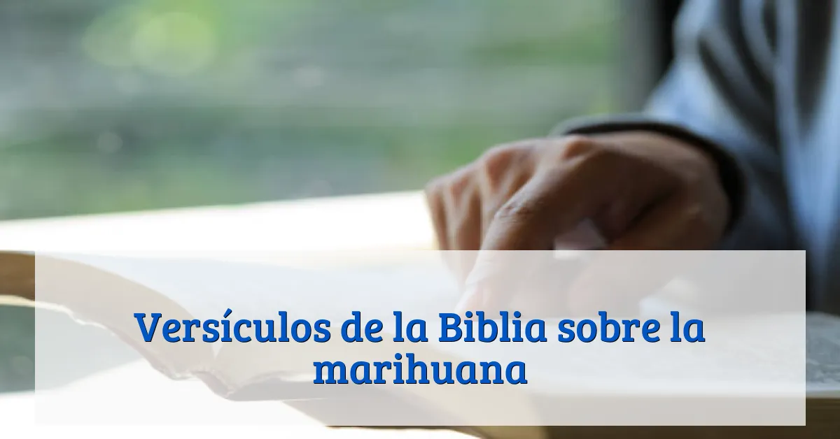 Versículos de la Biblia sobre la marihuana