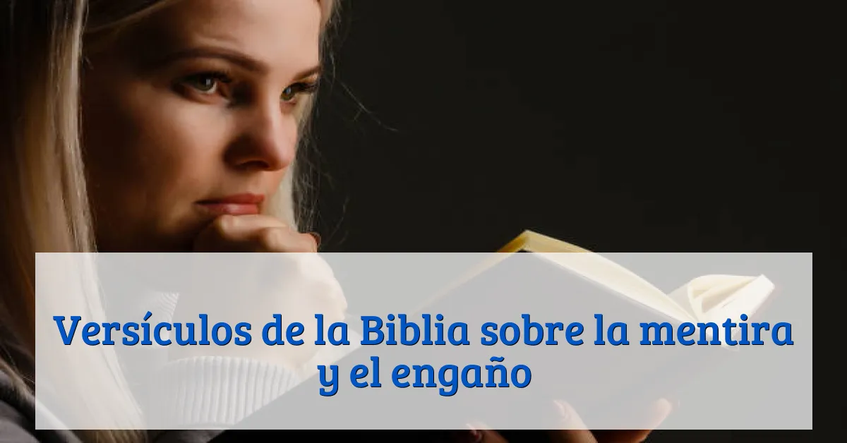 Versículos de la Biblia sobre la mentira y el engaño