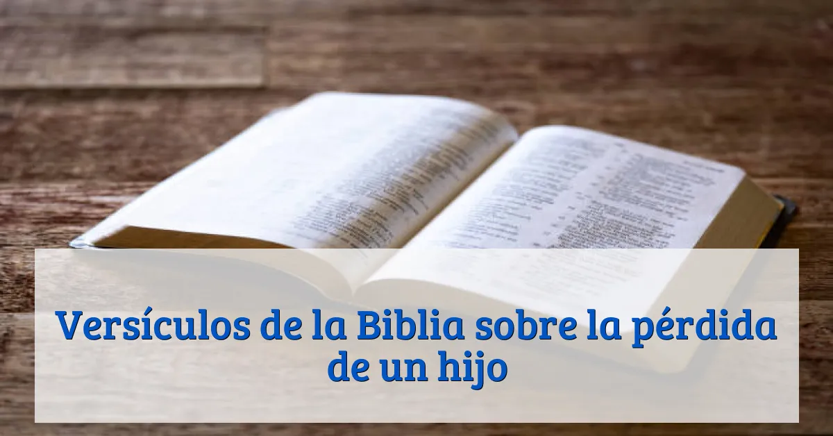 Versículos de la Biblia sobre la pérdida de un hijo