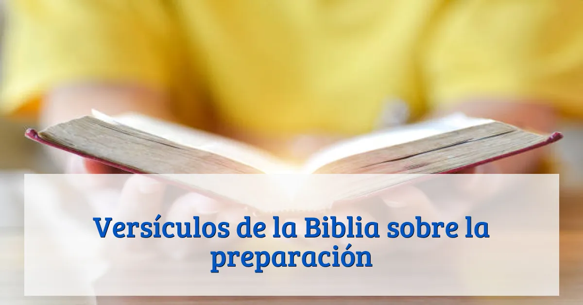 Versículos de la Biblia sobre la preparación