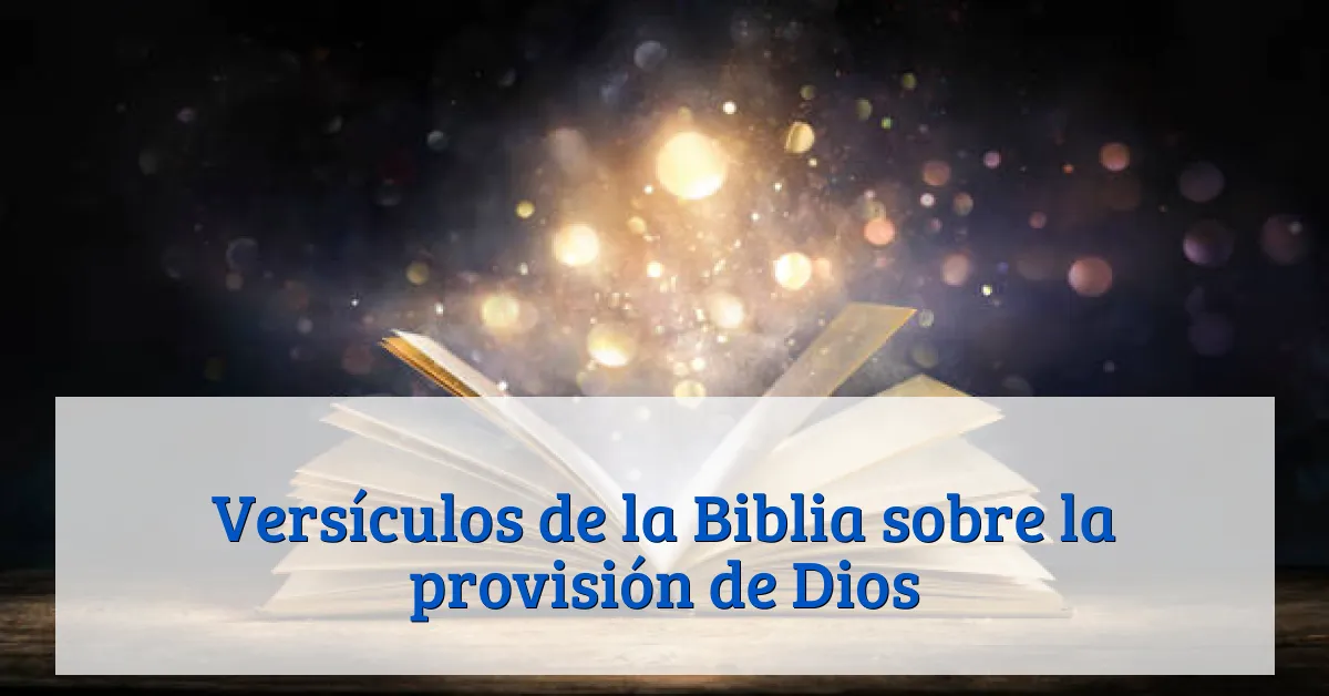 Versículos de la Biblia sobre la provisión de Dios