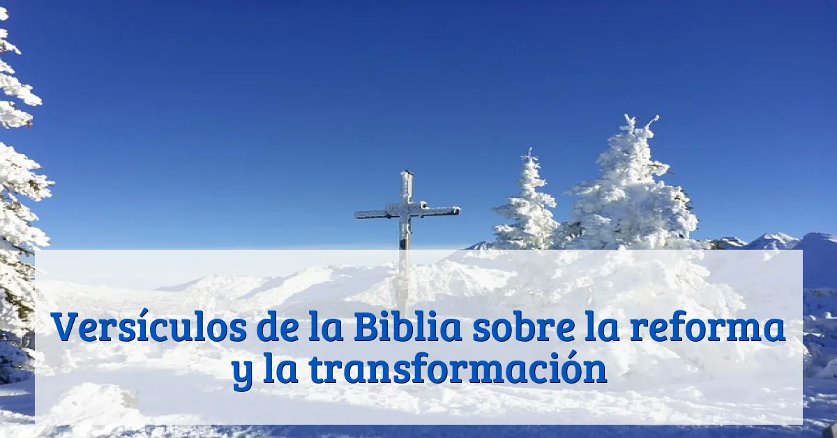 Versículos de la Biblia sobre la reforma y la transformación