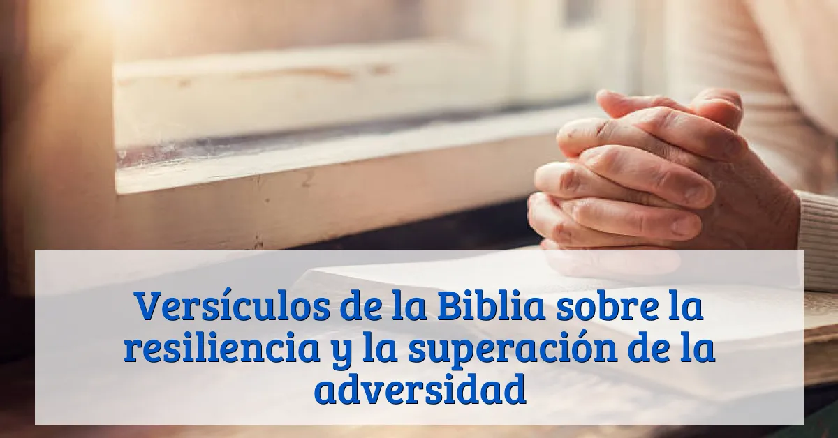 Versículos de la Biblia sobre la resiliencia y la superación de la adversidad
