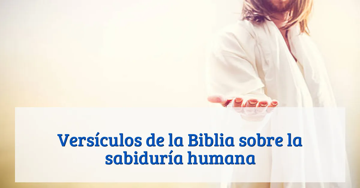 Versículos de la Biblia sobre la sabiduría humana