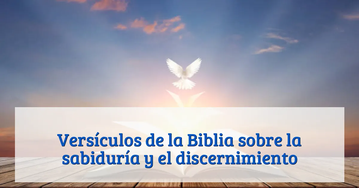 Versículos de la Biblia sobre la sabiduría y el discernimiento