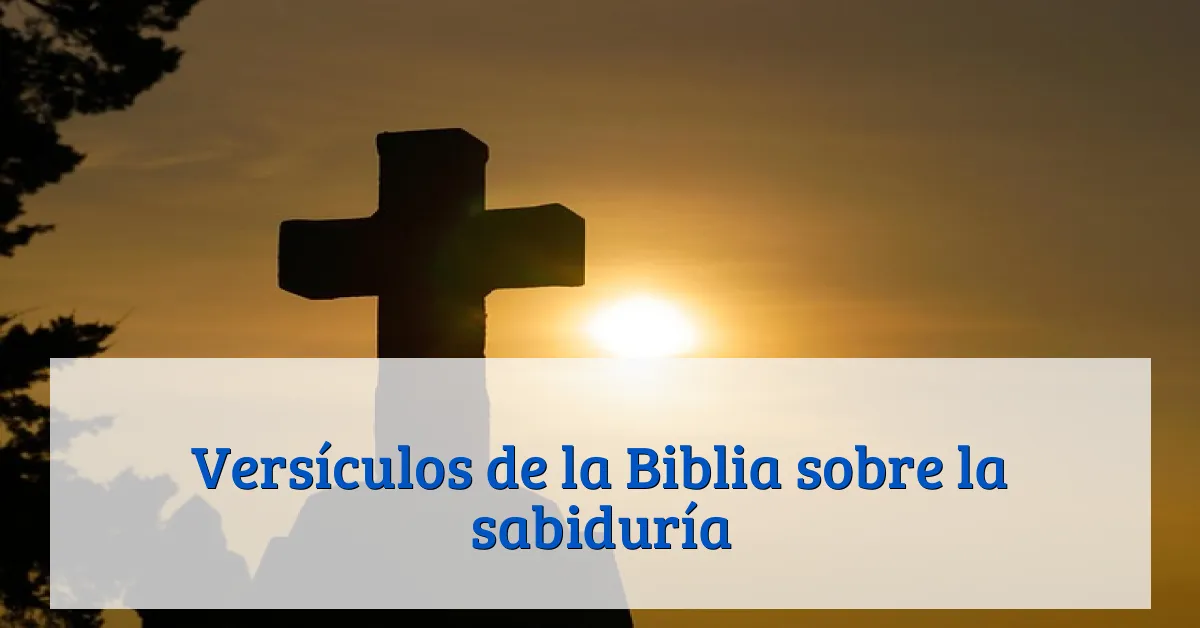 Versículos de la Biblia sobre la sabiduría