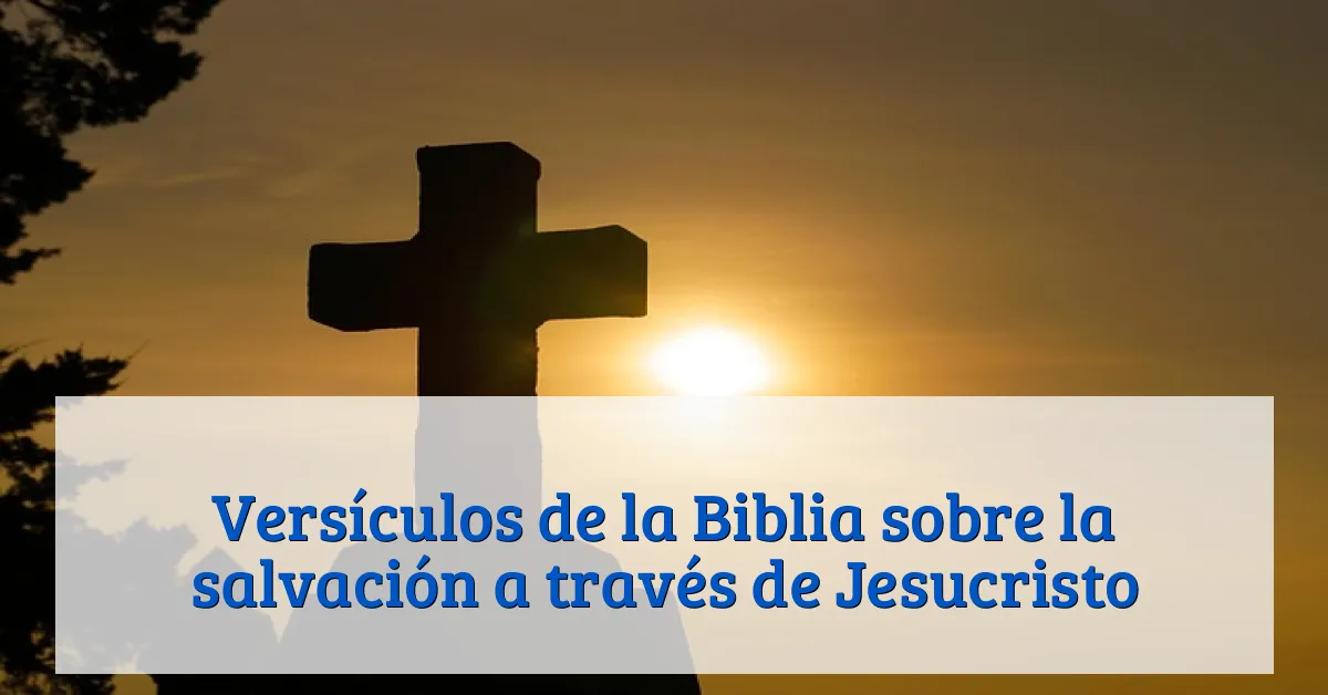 Versículos de la Biblia sobre la salvación a través de Jesucristo