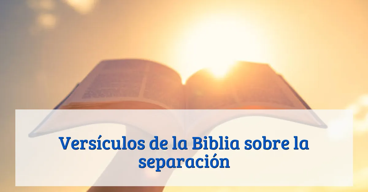 Versículos de la Biblia sobre la separación