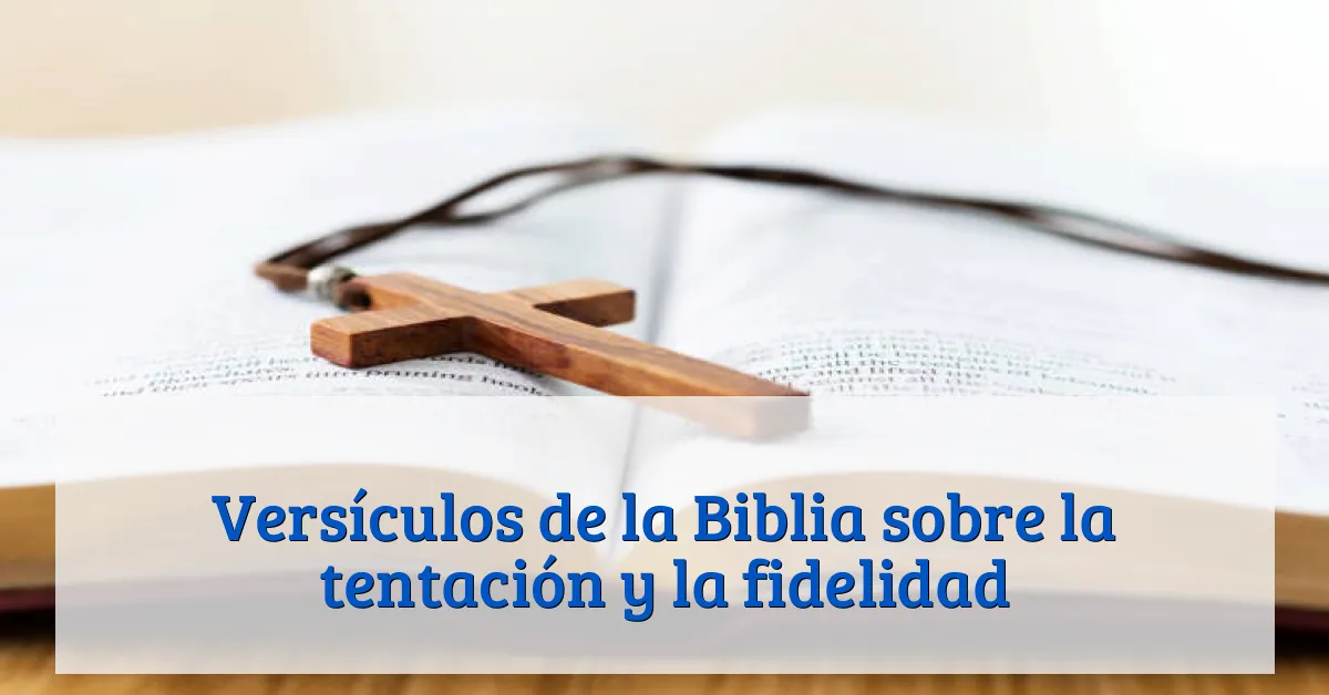 Versículos de la Biblia sobre la tentación y la fidelidad
