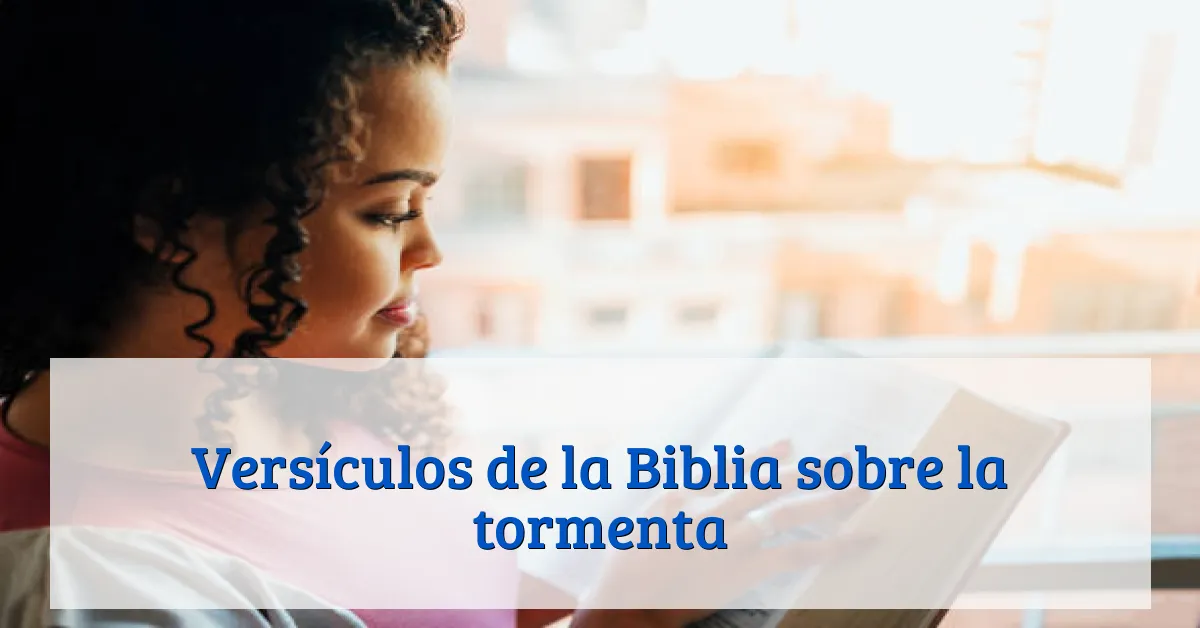 Versículos de la Biblia sobre la tormenta