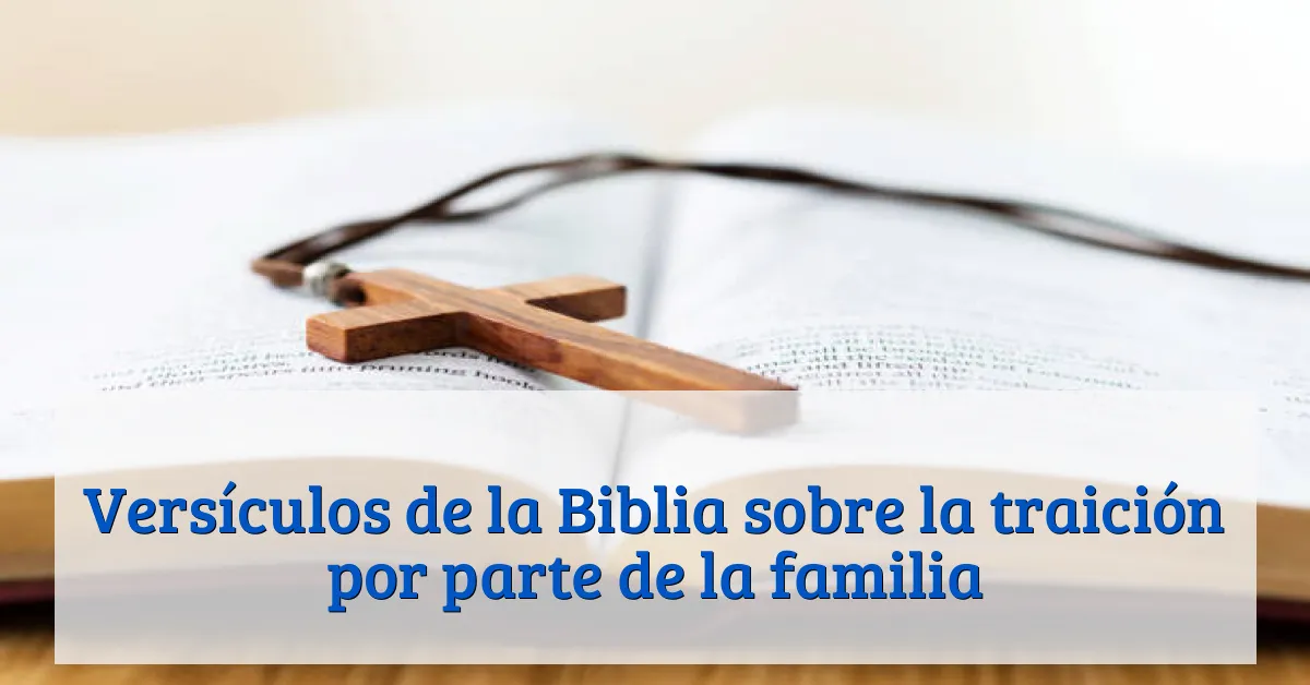 Versículos de la Biblia sobre la traición por parte de la familia