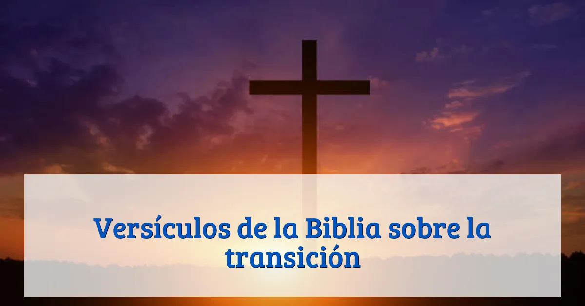 Versículos de la Biblia sobre la transición