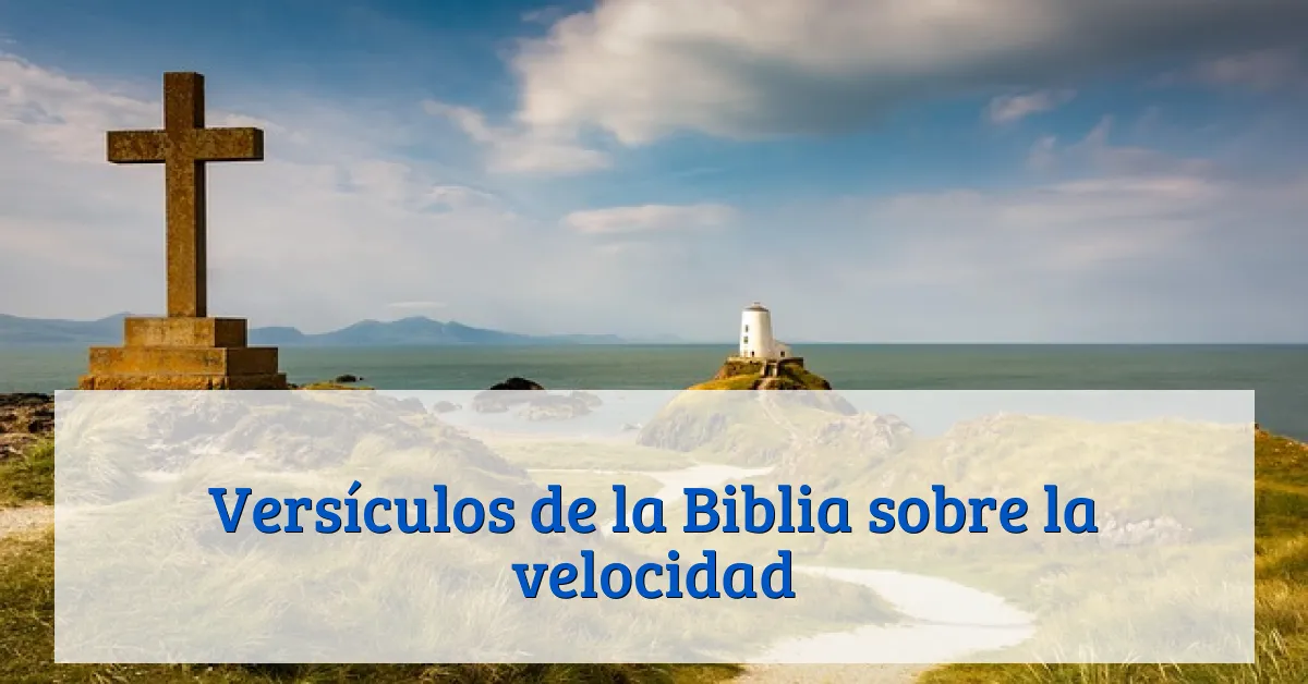 Versículos de la Biblia sobre la velocidad