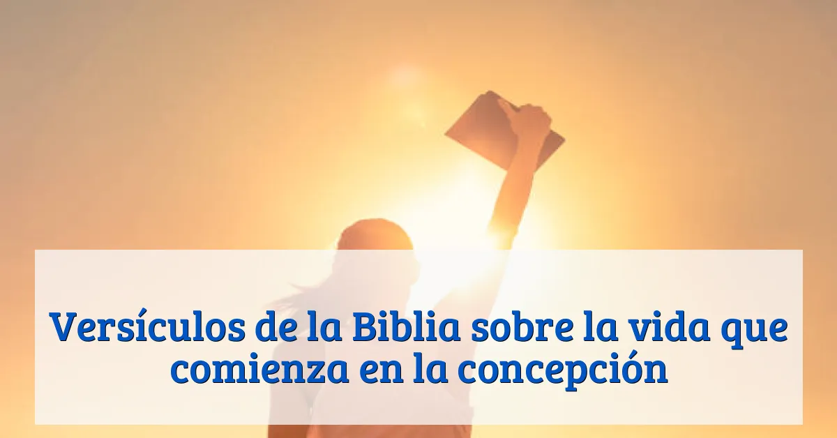 Versículos de la Biblia sobre la vida que comienza en la concepción