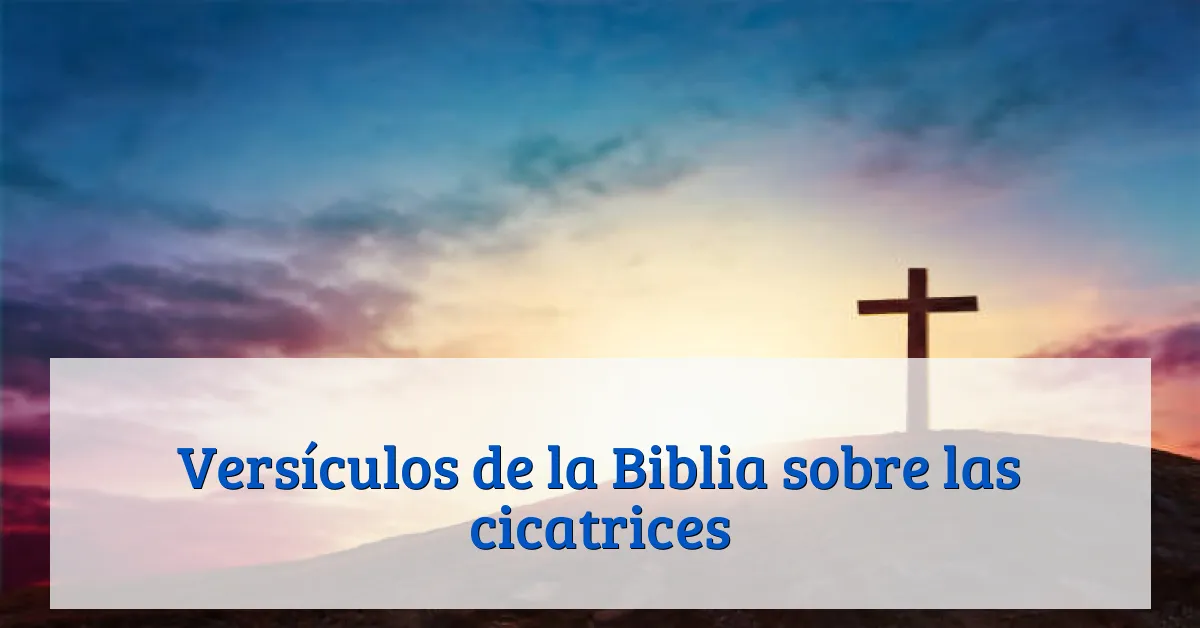 Versículos de la Biblia sobre las cicatrices