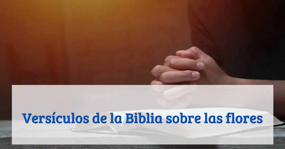 Versículos de la Biblia sobre las flores
