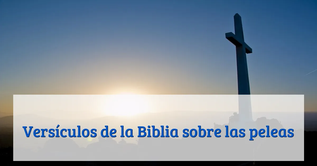 Versículos de la Biblia sobre las peleas