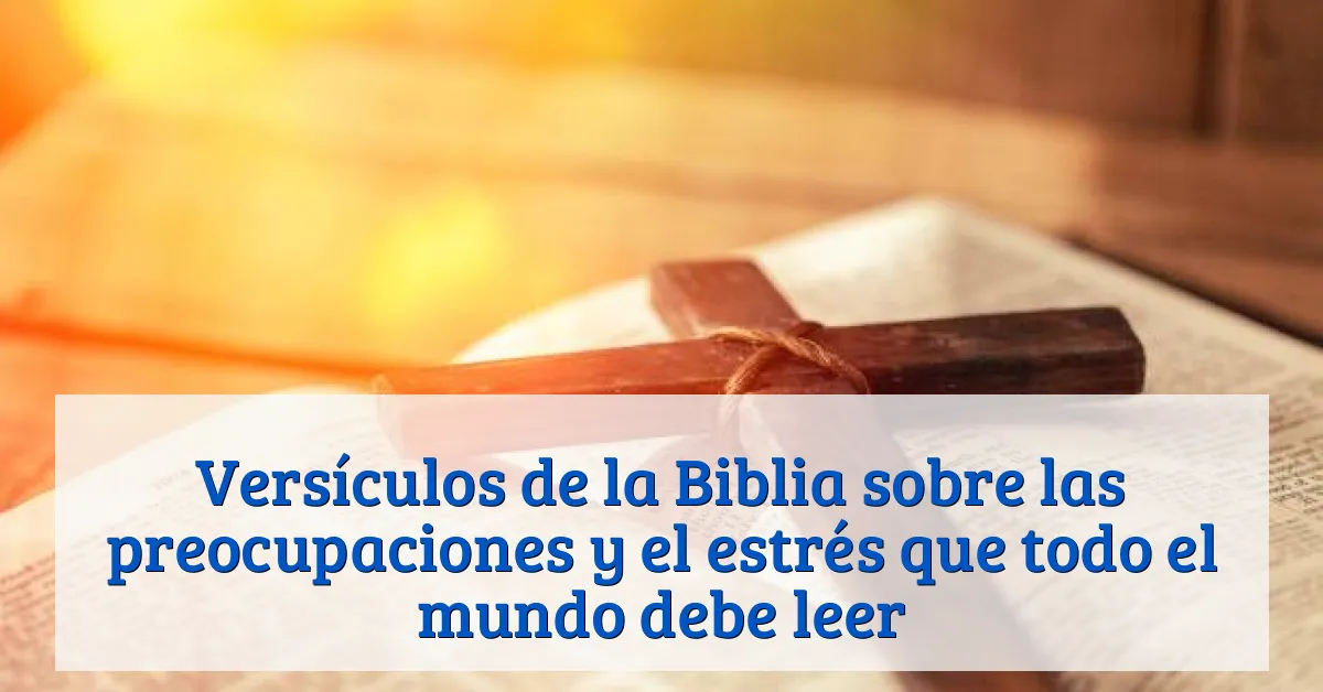 Versículos de la Biblia sobre las preocupaciones y el estrés que todo el mundo debe leer