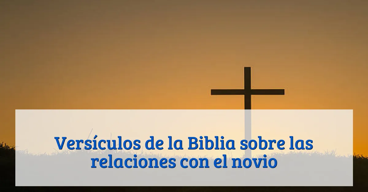Versículos de la Biblia sobre las relaciones con el novio