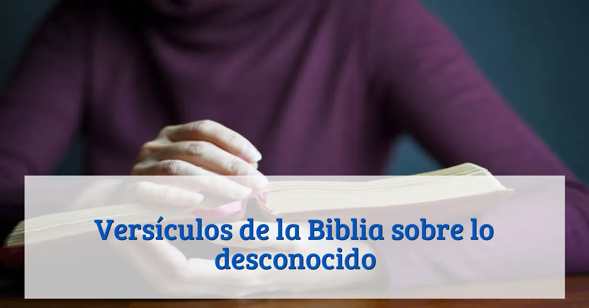Versículos de la Biblia sobre lo desconocido