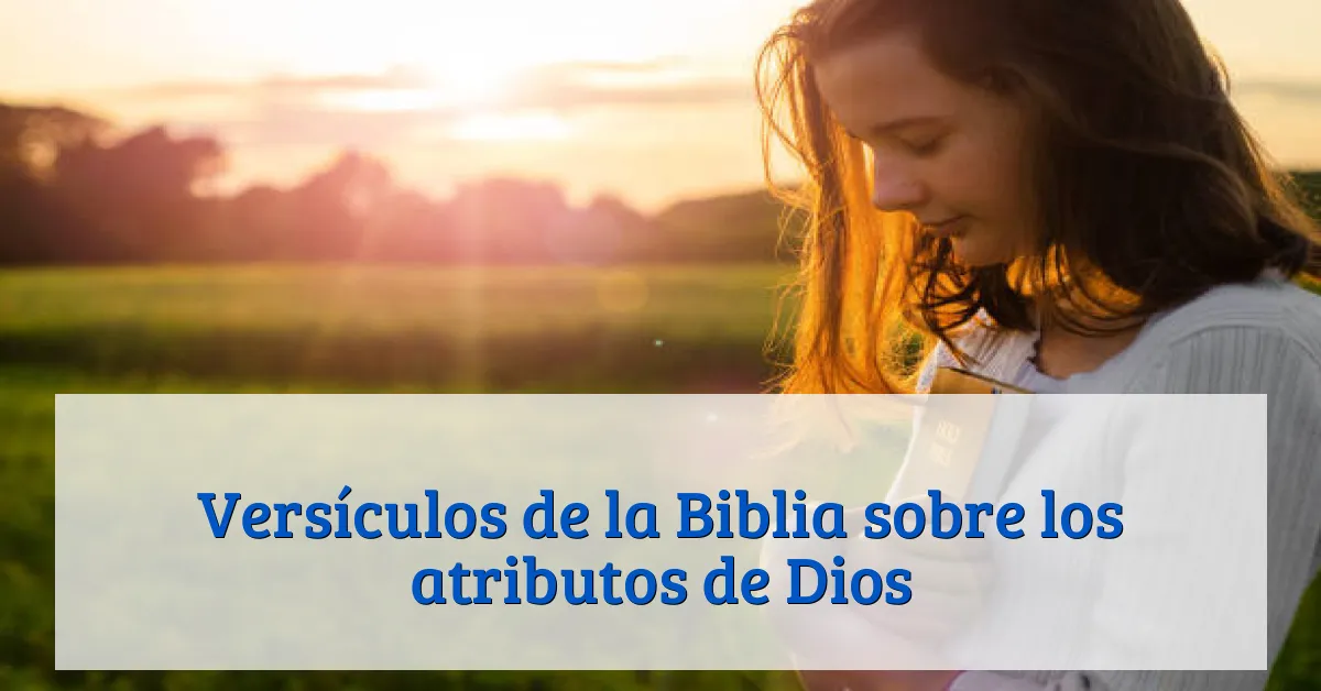 Versículos de la Biblia sobre los atributos de Dios