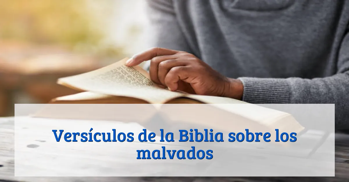 Versículos de la Biblia sobre los malvados