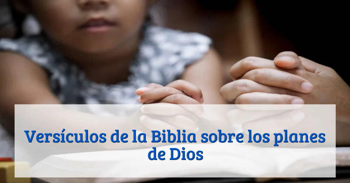 Versículos de la Biblia sobre los planes de Dios