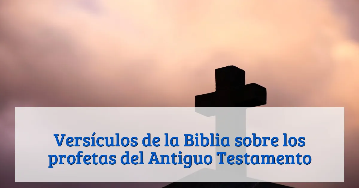 Versículos de la Biblia sobre los profetas del Antiguo Testamento